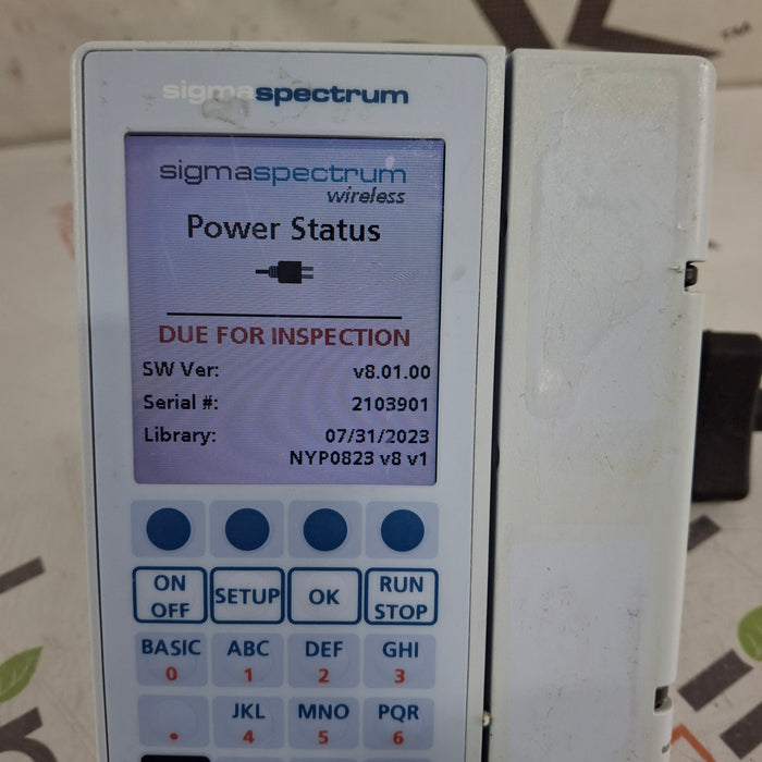 Baxter Sigma Spectrum 8.01.00 w/o Battery Infusion Pump