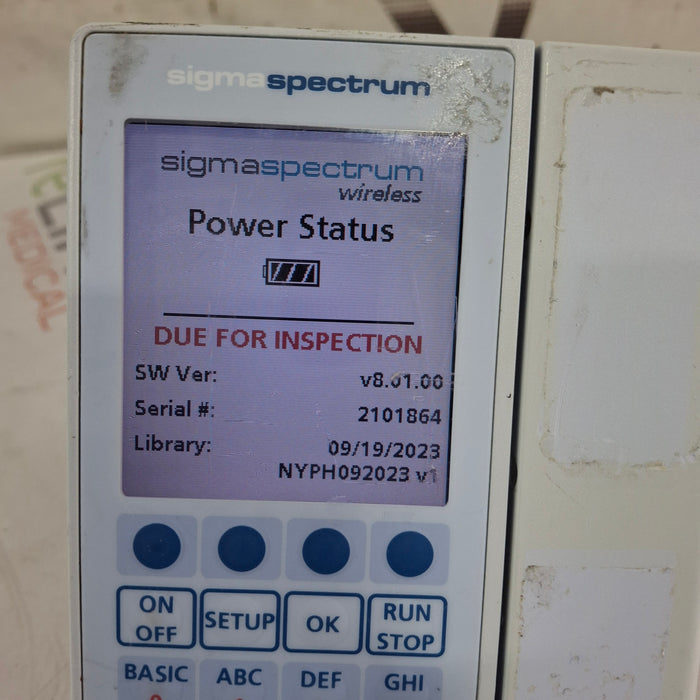 Baxter Sigma Spectrum 8.01.00 w/o Battery Infusion Pump