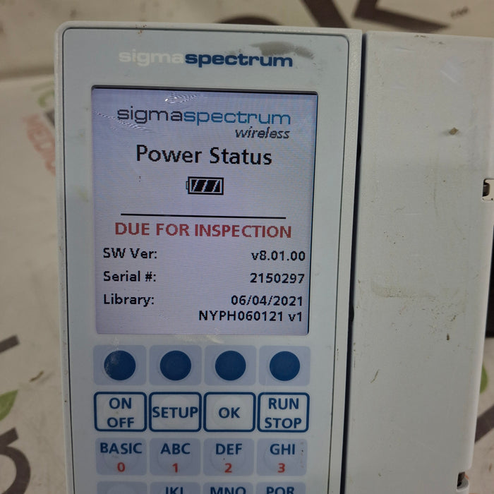 Baxter Sigma Spectrum 8.01.00 w/o Battery Infusion Pump