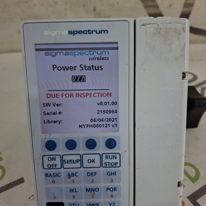 Baxter Sigma Spectrum 8.01.00 w/o Battery Infusion Pump