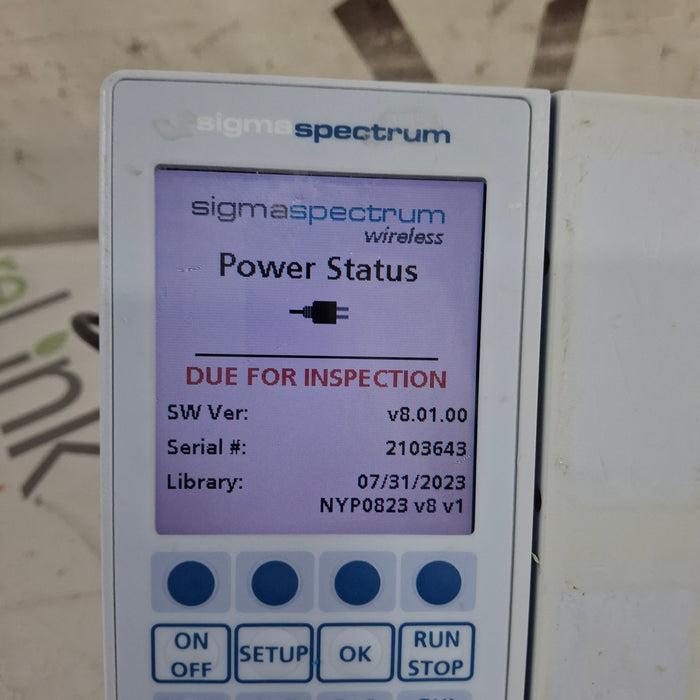 Baxter Sigma Spectrum 8.01.00 w/o Battery Infusion Pump