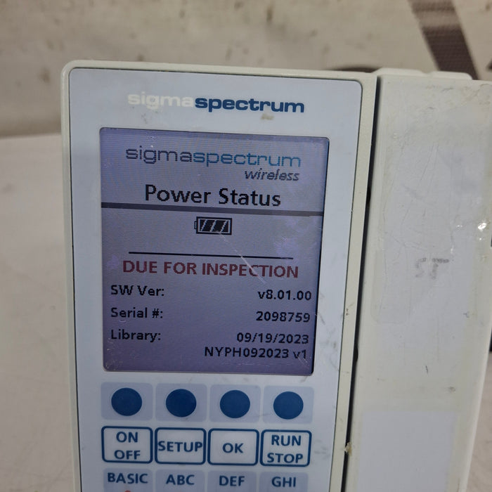 Baxter Sigma Spectrum 8.01.00 w/o Battery Infusion Pump