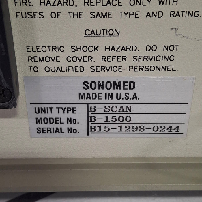 Sonomed Escalon B-Scan 1500 Ophthalmic Ultrasound