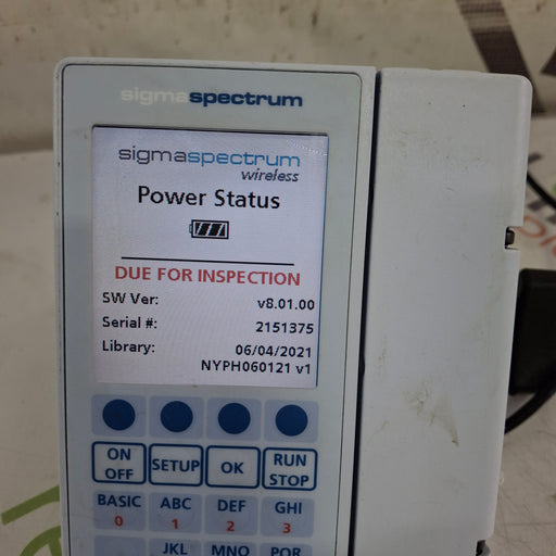 Baxter Baxter Sigma Spectrum 8.01.00 w/o Battery Infusion Pump Infusion Pump reLink Medical