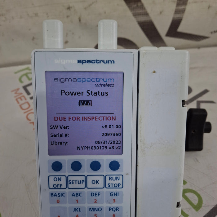 Baxter Sigma Spectrum 8.01.00 with A/B/G/N Battery Infusion Pump