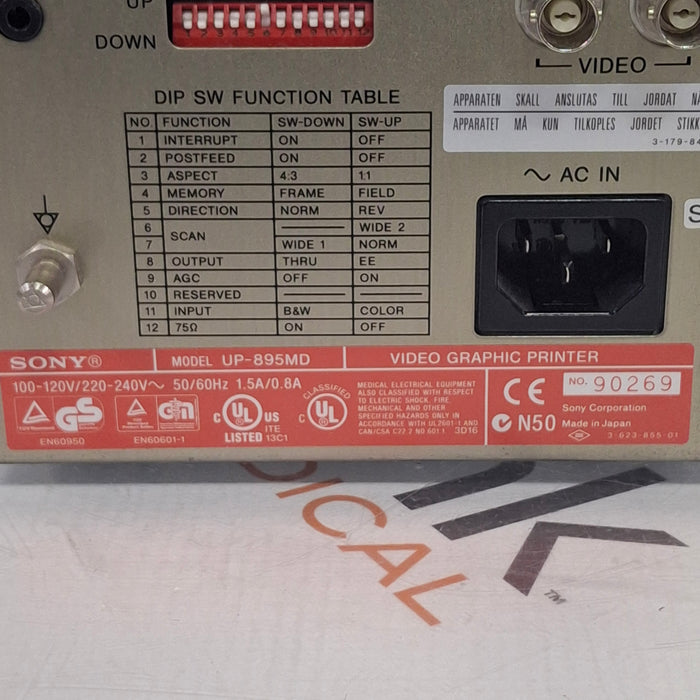 Sony Sony UP-895MD Imager / Printer Ultrasound reLink Medical