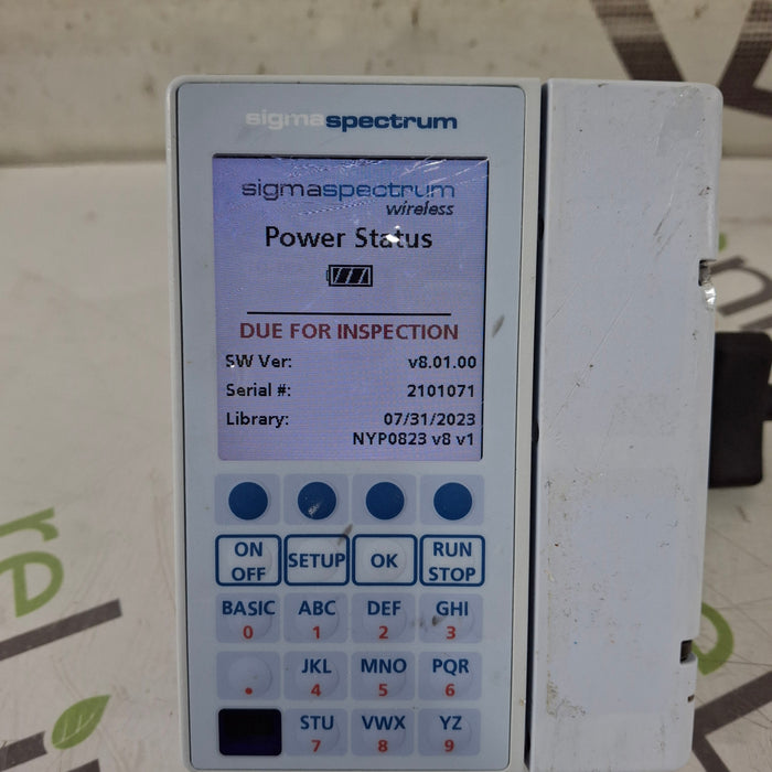 Baxter Baxter Sigma Spectrum 8.01.00 w/o Battery Infusion Pump Infusion Pump reLink Medical