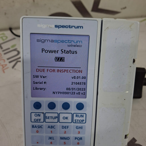 Baxter Baxter Sigma Spectrum 8.01.00 w/o Battery Infusion Pump Infusion Pump reLink Medical