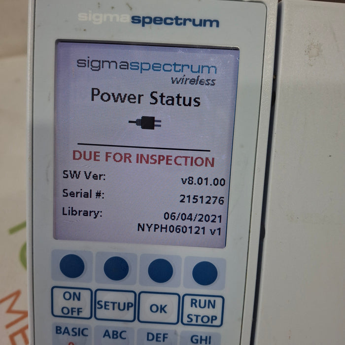 Baxter Baxter Sigma Spectrum 8.01.00 w/o Battery Infusion Pump Infusion Pump reLink Medical