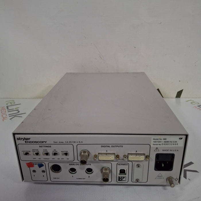 Stryker Stryker 988 Camera Control Unit Rigid Endoscopy reLink Medical
