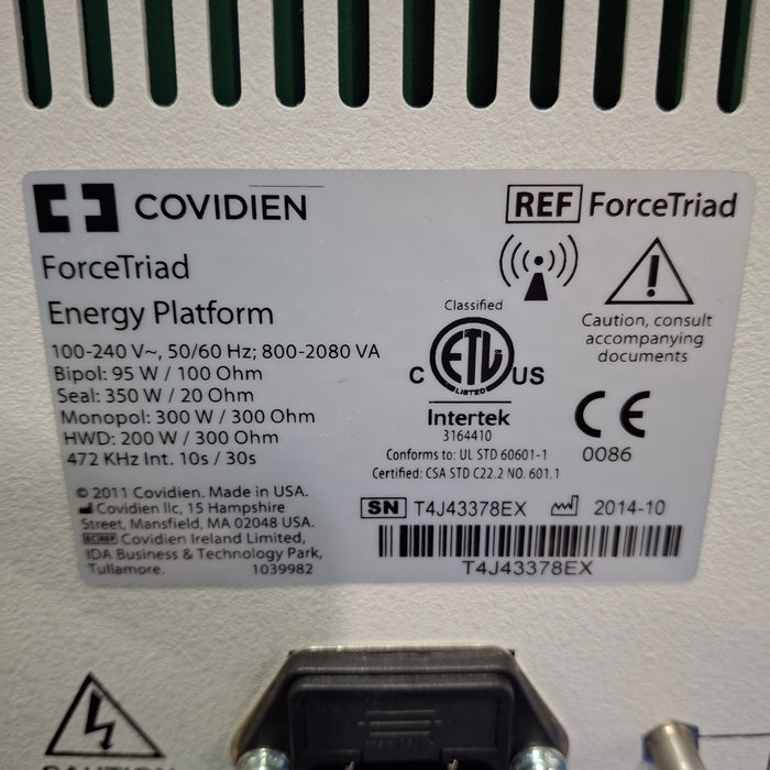 Covidien Covidien Force Triad 3.8-4.0 Electrosurgical Unit Electrosurgical Units reLink Medical