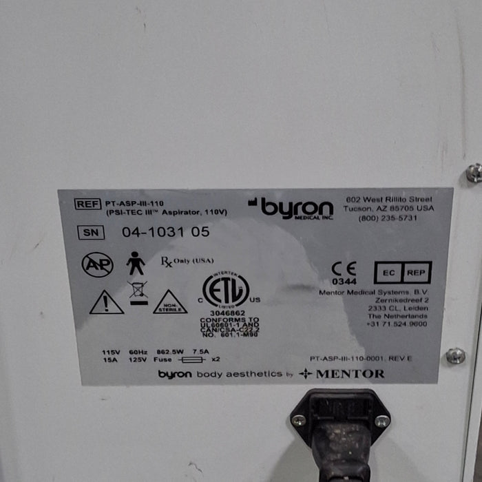 Byron Medical, Inc. Medical PSI-TEC III Peristaltic Infiltrator