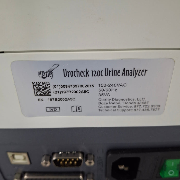 Clarity Diagnostics, LLC Clarity Diagnostics Urocheck 120C Urine Analyzer Clinical Lab reLink Medical