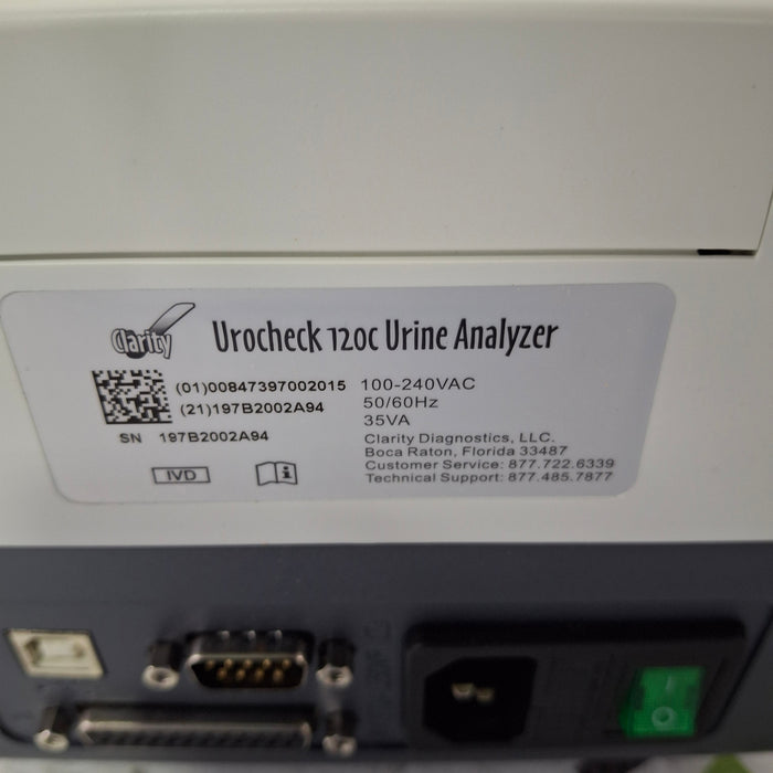 Clarity Diagnostics, LLC Clarity Diagnostics Urocheck 120C Urine Analyzer Clinical Lab reLink Medical