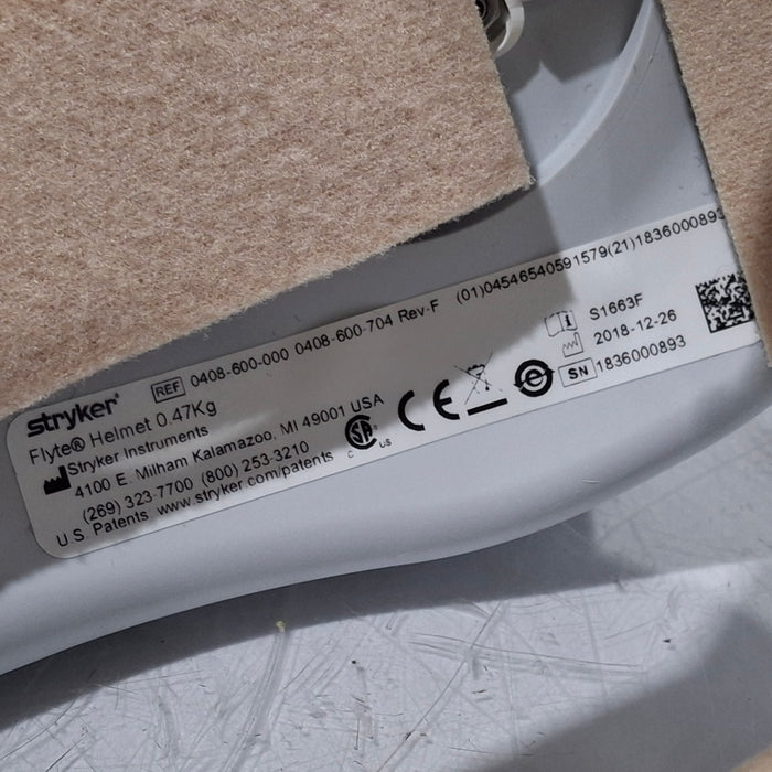 Stryker Stryker 0408-600 Flyte Helmet 0.47Kg & 0408-800-300 Power Cord Surgical Instruments reLink Medical