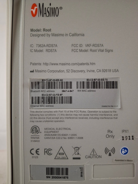 Masimo Masimo Root Monitor w/ Radical 7 Patient Monitors reLink Medical