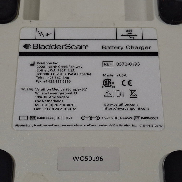 Verathon Medical, Inc BladderScan 0570-0193 Battery Charger