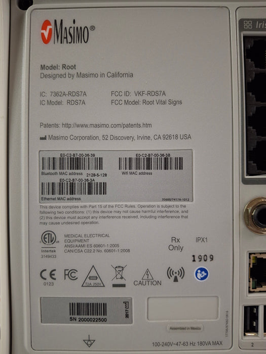 Masimo Masimo Root Monitor w/ Radical 7 Patient Monitors reLink Medical