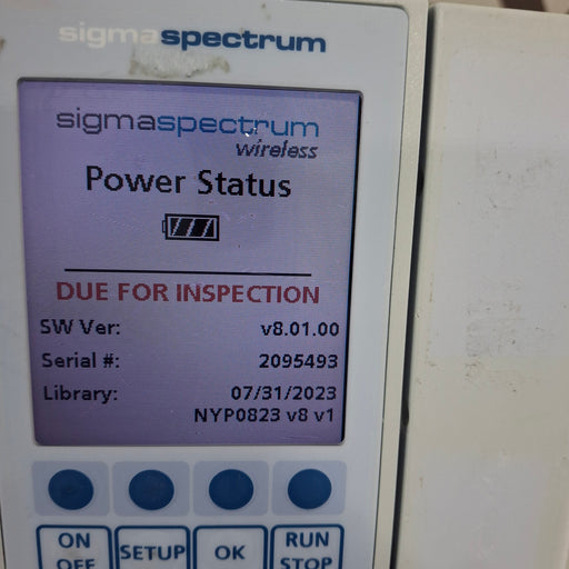 Baxter Baxter Sigma Spectrum 8.01.00 w/o Battery Infusion Pump Infusion Pump reLink Medical