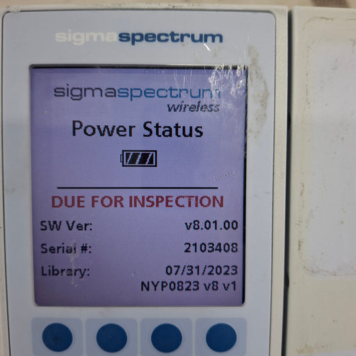 Baxter Baxter Sigma Spectrum 8.01.00 w/o Battery Infusion Pump Infusion Pump reLink Medical