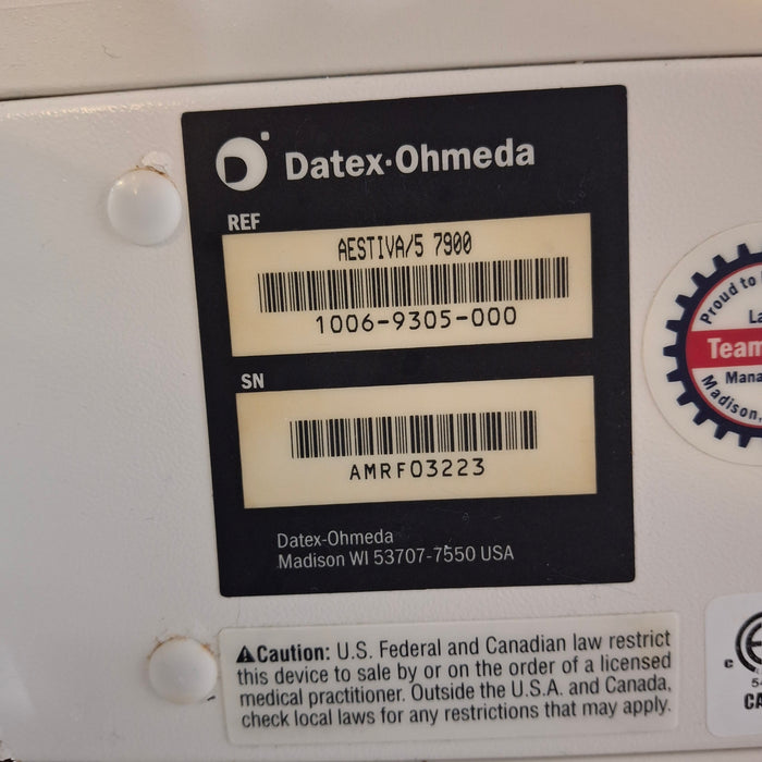 Datex-Ohmeda Datex-Ohmeda Aestiva 5 w/7900 Anesthesia System Anesthesia reLink Medical