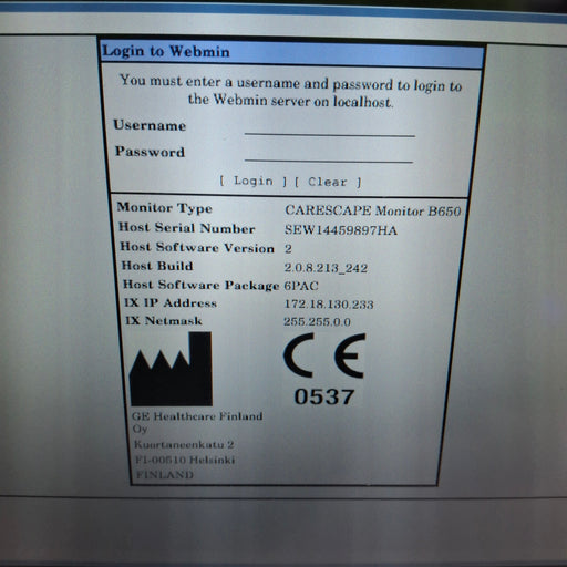 GE Healthcare GE Healthcare Carescape B650 Post Anesthesia Care Patient Monitor Patient Monitors reLink Medical