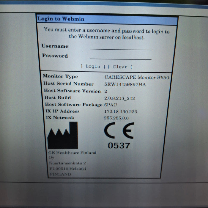 GE Healthcare GE Healthcare Carescape B650 Post Anesthesia Care Patient Monitor Patient Monitors reLink Medical