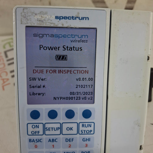 Baxter Baxter Sigma Spectrum 8.01.00 w/o Battery Infusion Pump Infusion Pump reLink Medical