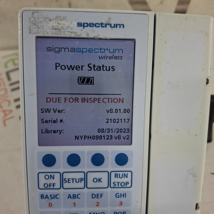 Baxter Baxter Sigma Spectrum 8.01.00 w/o Battery Infusion Pump Infusion Pump reLink Medical