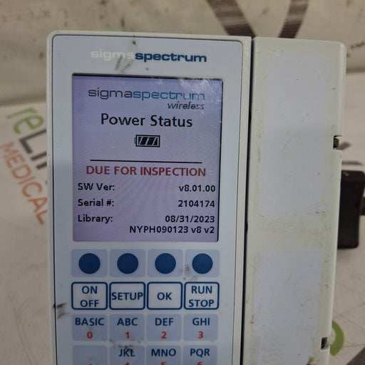 Baxter Baxter Sigma Spectrum 8.01.00 w/o Battery Infusion Pump Infusion Pump reLink Medical