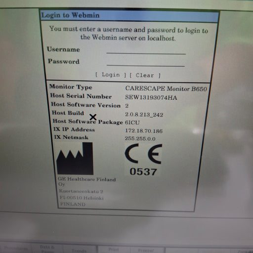 GE Healthcare GE Healthcare Carescape B650 Critical Care Patient Monitor Patient Monitors reLink Medical