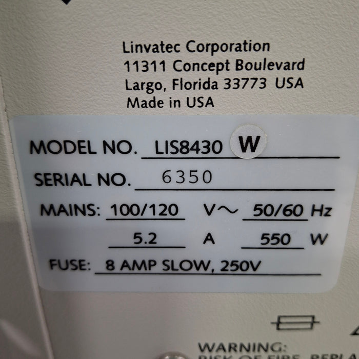 Linvatec Linvatec LIS8430 Xenon Light Source Surgical Equipment reLink Medical