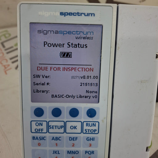 Baxter Baxter Sigma Spectrum 8.01.00 w/o Battery Infusion Pump Infusion Pump reLink Medical