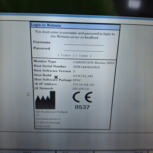 GE Healthcare GE Healthcare Carescape B650 Post Anesthesia Care Patient Monitor Patient Monitors reLink Medical