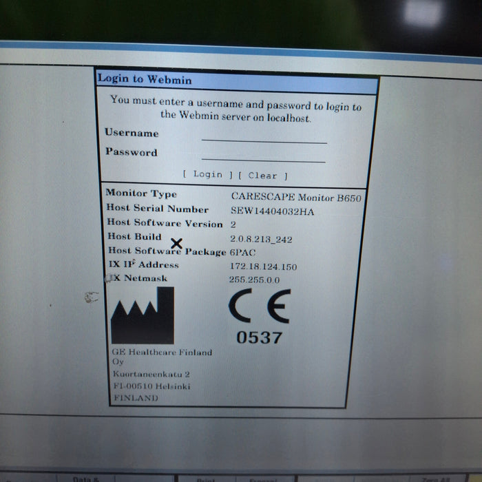 GE Healthcare GE Healthcare Carescape B650 Post Anesthesia Care Patient Monitor Patient Monitors reLink Medical