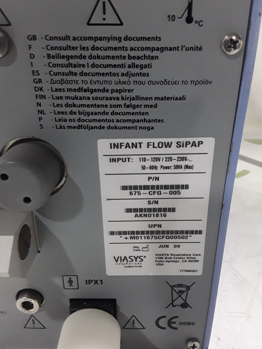 Viasys Healthcare Viasys Healthcare Infant Flow SiPAP Ventilator Respiratory reLink Medical