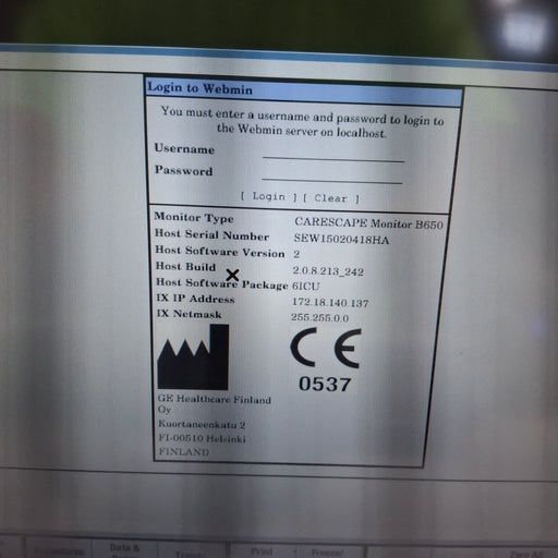 GE Healthcare GE Healthcare Carescape B650 Critical Care Patient Monitor Patient Monitors reLink Medical