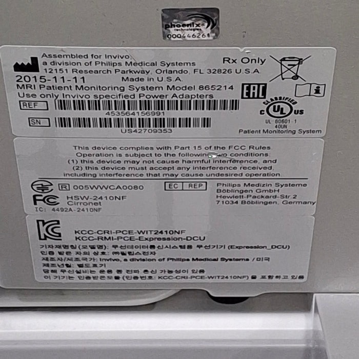 Invivo MDE Expression MRI Patient Monitoring System