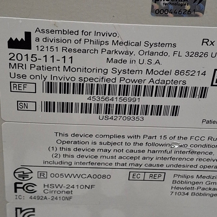 Invivo MDE Expression MRI Patient Monitoring System