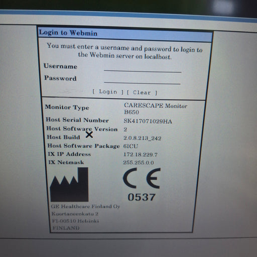 GE Healthcare GE Healthcare Carescape B650 Critical Care Patient Monitor Patient Monitors reLink Medical