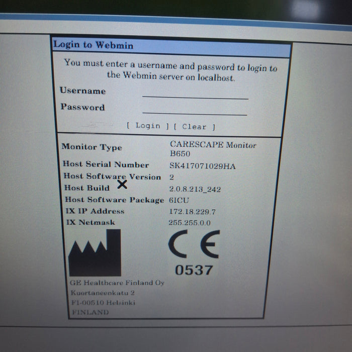 GE Healthcare GE Healthcare Carescape B650 Critical Care Patient Monitor Patient Monitors reLink Medical
