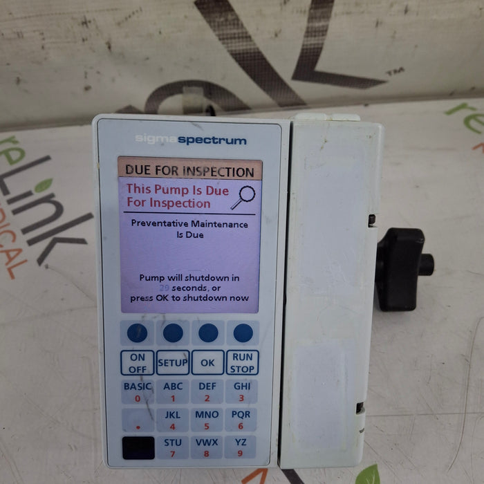 Baxter Baxter Sigma Spectrum 8.01.00 w/o Battery Infusion Pump Infusion Pump reLink Medical