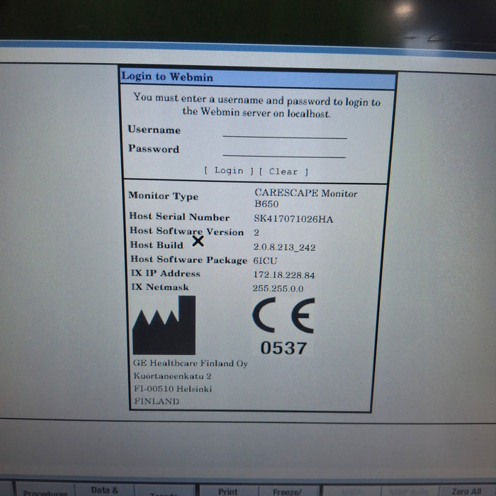 GE Healthcare GE Healthcare Carescape B650 Critical Care Patient Monitor Patient Monitors reLink Medical