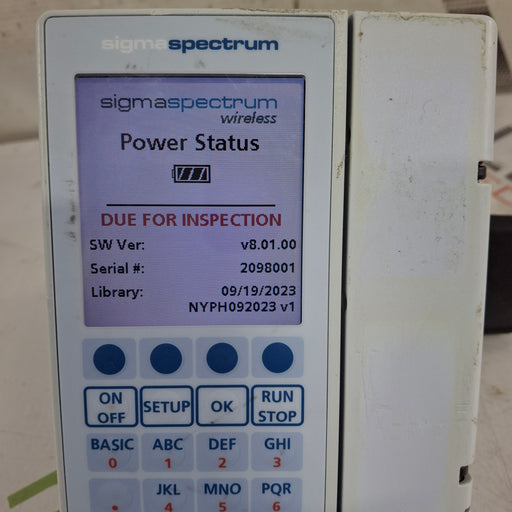 Baxter Baxter Sigma Spectrum 8.01.00 w/o Battery Infusion Pump Infusion Pump reLink Medical