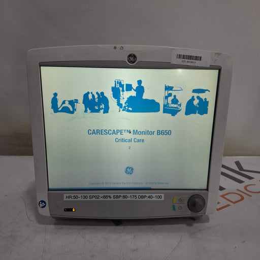 GE Healthcare GE Healthcare Carescape B650 Critical Care Patient Monitor Patient Monitors reLink Medical