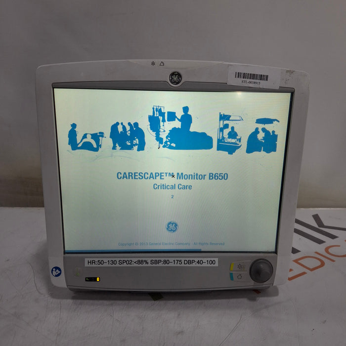 GE Healthcare GE Healthcare Carescape B650 Critical Care Patient Monitor Patient Monitors reLink Medical