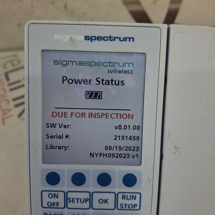 Baxter Baxter Sigma Spectrum 8.01.00 w/o Battery Infusion Pump Infusion Pump reLink Medical