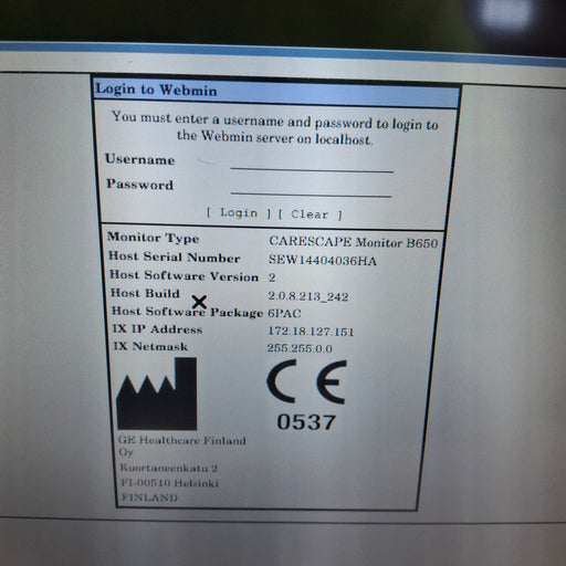 GE Healthcare GE Healthcare Carescape B650 Post Anesthesia Care Patient Monitor Patient Monitors reLink Medical