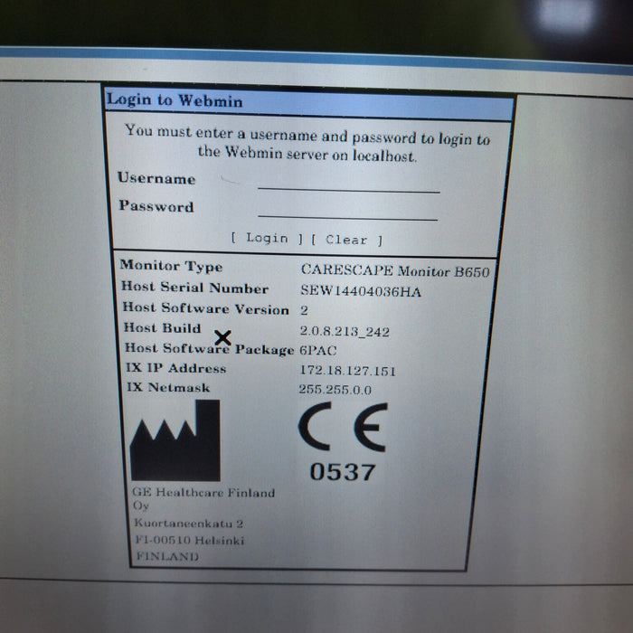 GE Healthcare GE Healthcare Carescape B650 Post Anesthesia Care Patient Monitor Patient Monitors reLink Medical