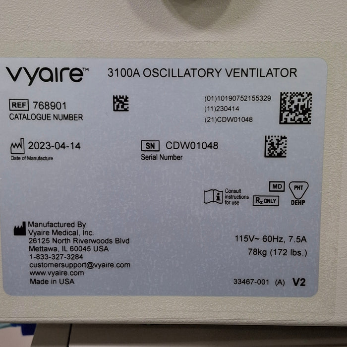 CareFusion CareFusion SensorMedics 3100A Oscillatory Ventilator Respiratory reLink Medical